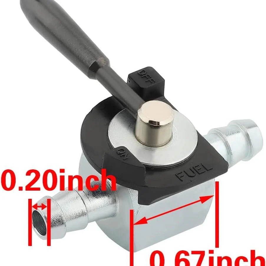 1/4 Inline Heavy Duty Fuel Shut Off Valve 691035 Fit for Engine Lawn Mower Lawn Tractor Parts Replace Scag 48568 Oregon 07-403 (16mm x 1.5mm) - Image 3