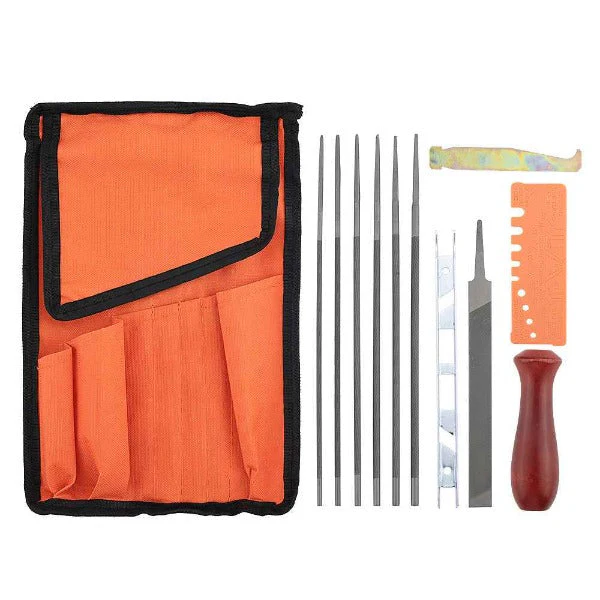12-Pack Chainsaw Sharpening Kit W 5/32 3/16 7/32 1/8 11/64 13/64 inch Round Files Depth & Quick Check Gauge File Guide 6 Inch Flat File for Stihl - Image 2