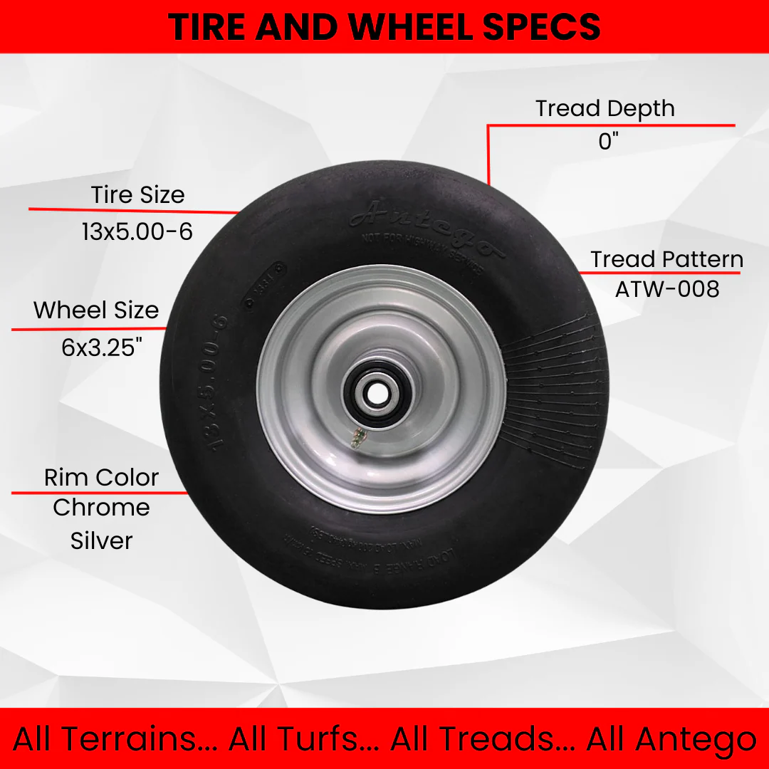 13x5.00-6 Hustler Flat Free Assembly, replaces 605038 fits Fastrak & Raptor SD 36”, 42”, 48” (Set of Four)
