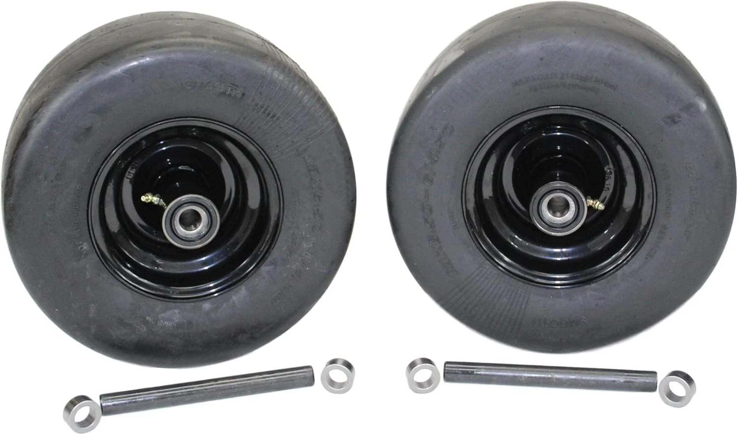 13x6.50-6 Semi-Pneumatic Flat Free Smooth with 6x4.5 Black Wheel (Set of Two) - Image 4