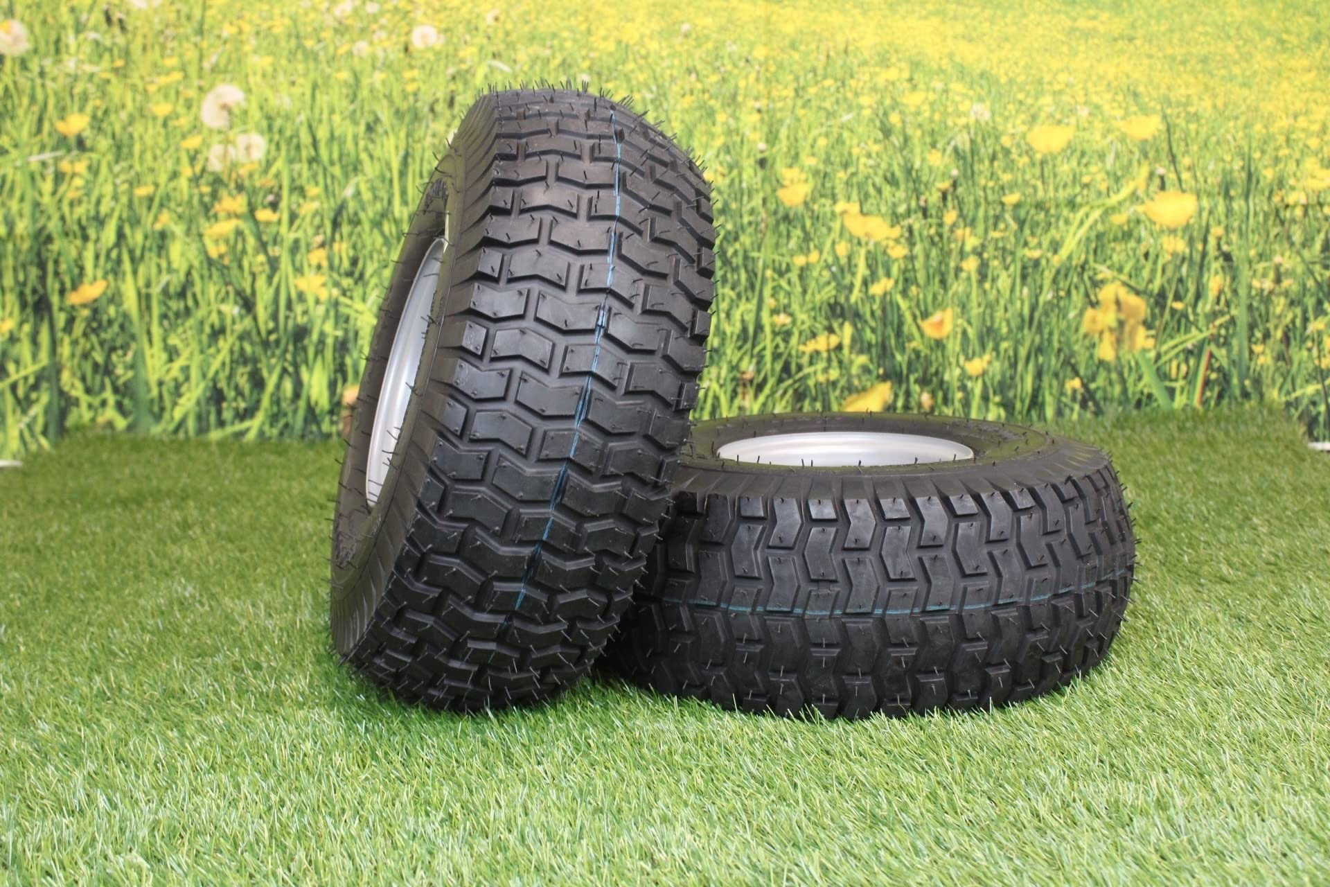 Antego Tire & Wheel (Set of 2) 15x6.00-6 Tire and Wheel Assemblies, ATW-001, 4 Ply Turf Tires, .75" Precision Ball Bearings, Poulan/Husqvarna Mower Front Tires, and Honda Lawn Mower Tires 15x6.00-6 - Image 4