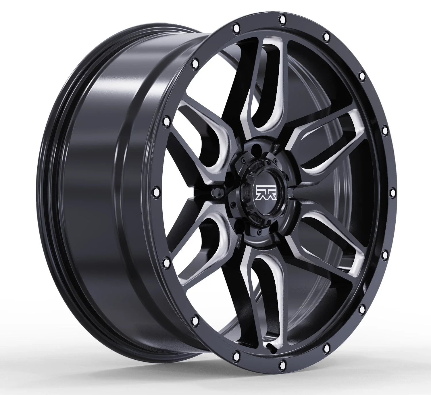17x8.5 Mudder Trucker MT317 Barrier Black Milled 5x127 5x5 ET18 Wheel Rim - Image 3