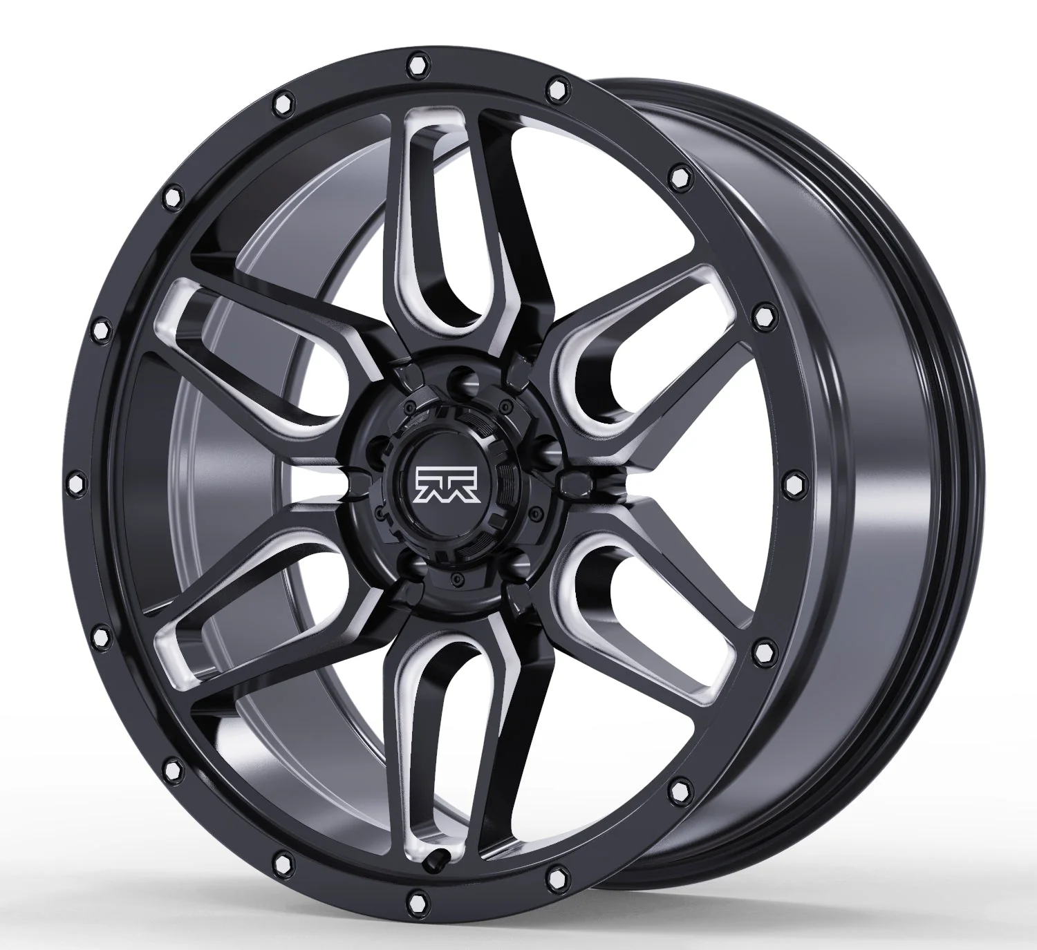 17x8.5 Mudder Trucker MT317 Barrier Black Milled 5x127 5x5 ET18 Wheel Rim - Image 4