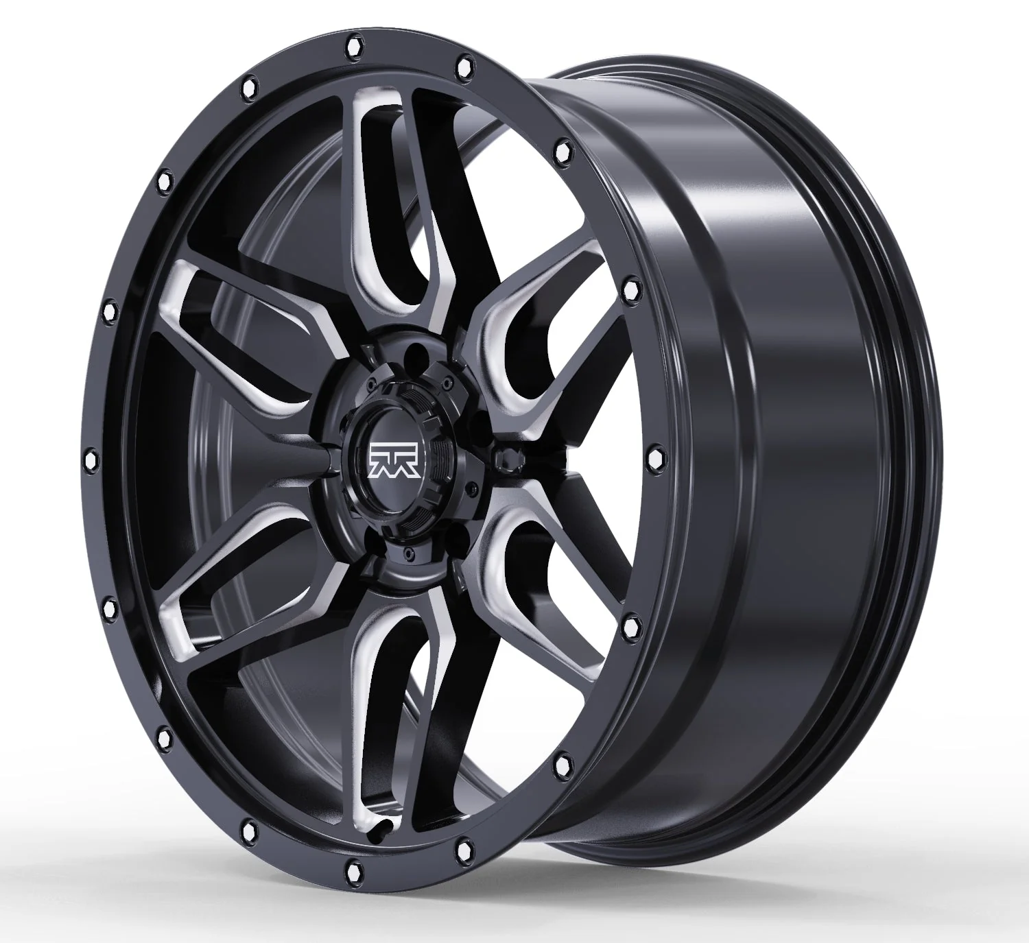 17x8.5 Mudder Trucker MT317 Barrier Black Milled 5x127 5x5 ET18 Wheel Rim - Image 5