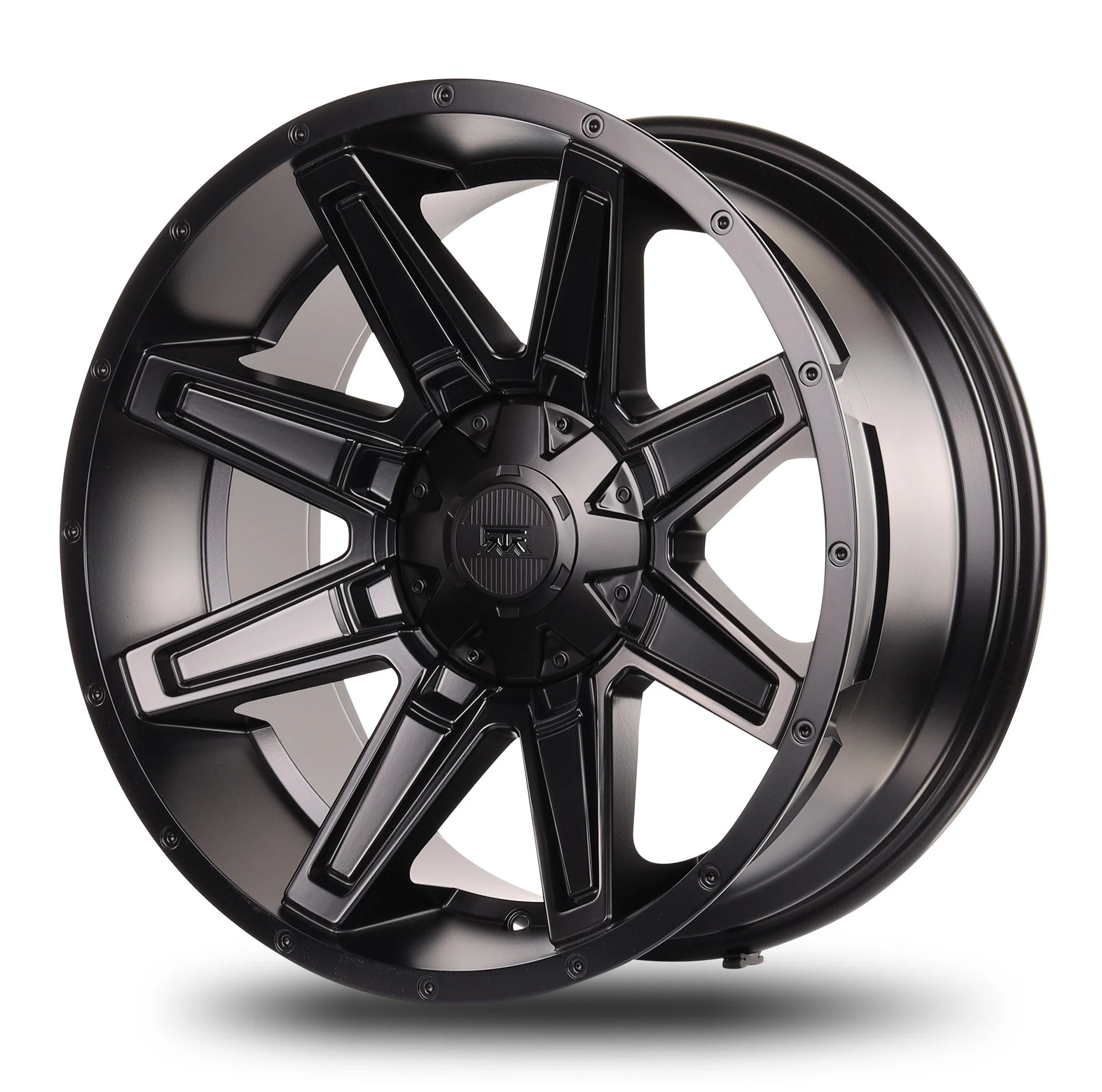 17x8.5 Mudder Trucker MT404 Deviant Black 5x114.3 5x4.5 5x127 5x5 18 Wheel - Image 3