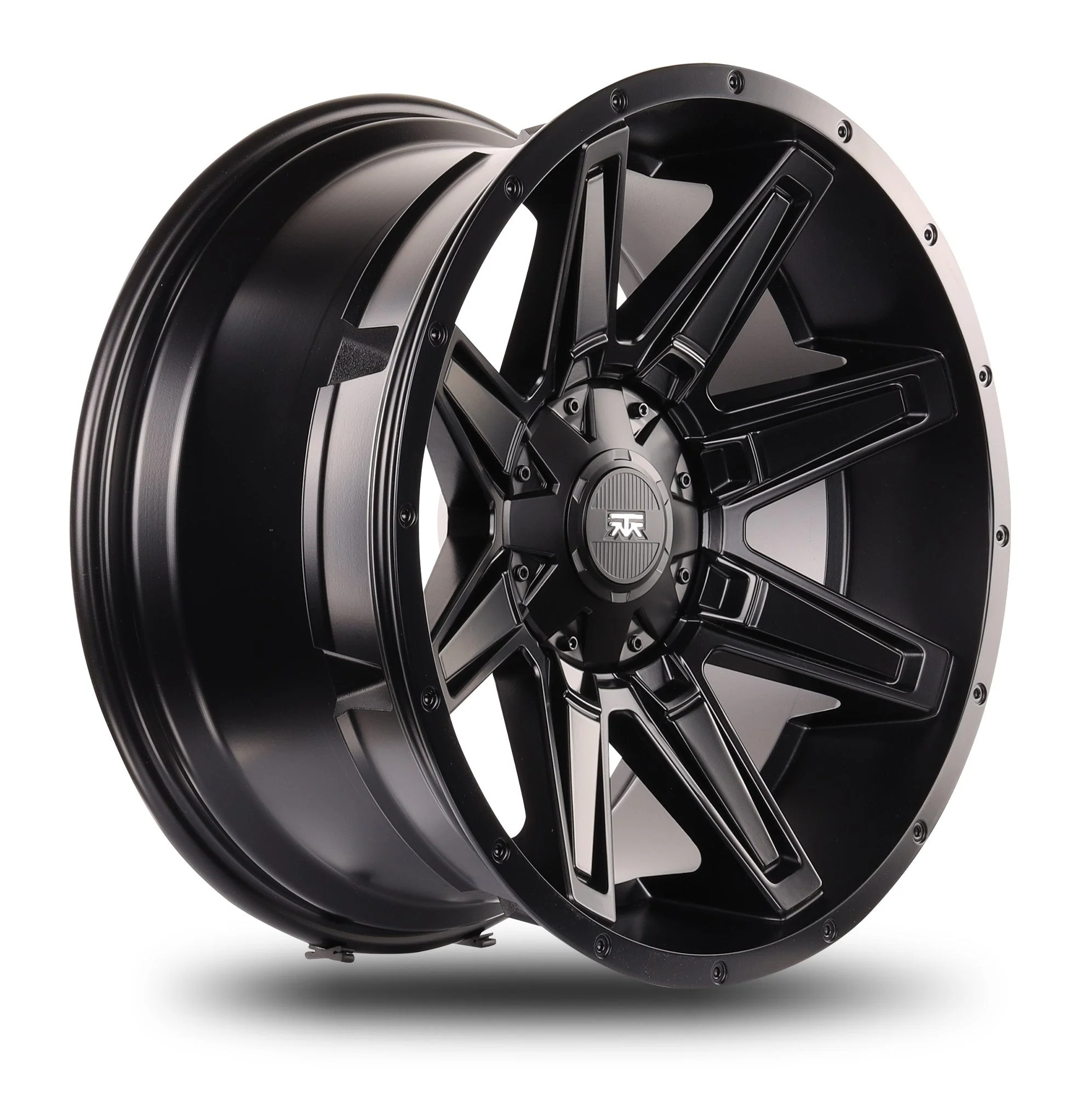 17x8.5 Mudder Trucker MT404 Deviant Black 5x114.3 5x4.5 5x127 5x5 18 Wheel - Image 4