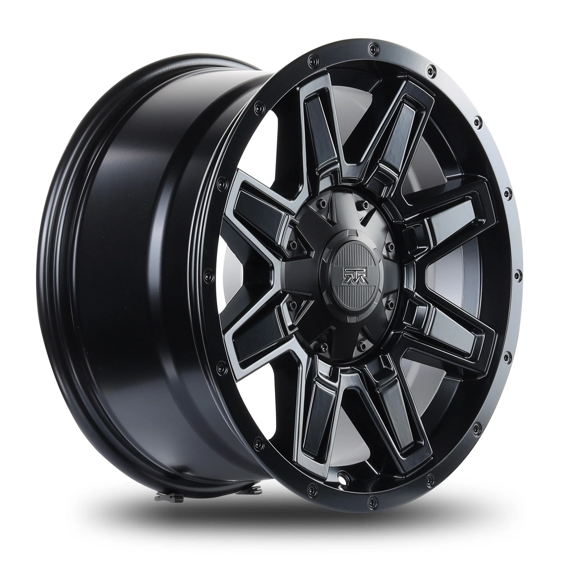 17x8.5 Mudder Trucker MT404 Deviant Black 5x127 5x5 5x139.7 5x5.5 -6 Wheel - Image 4