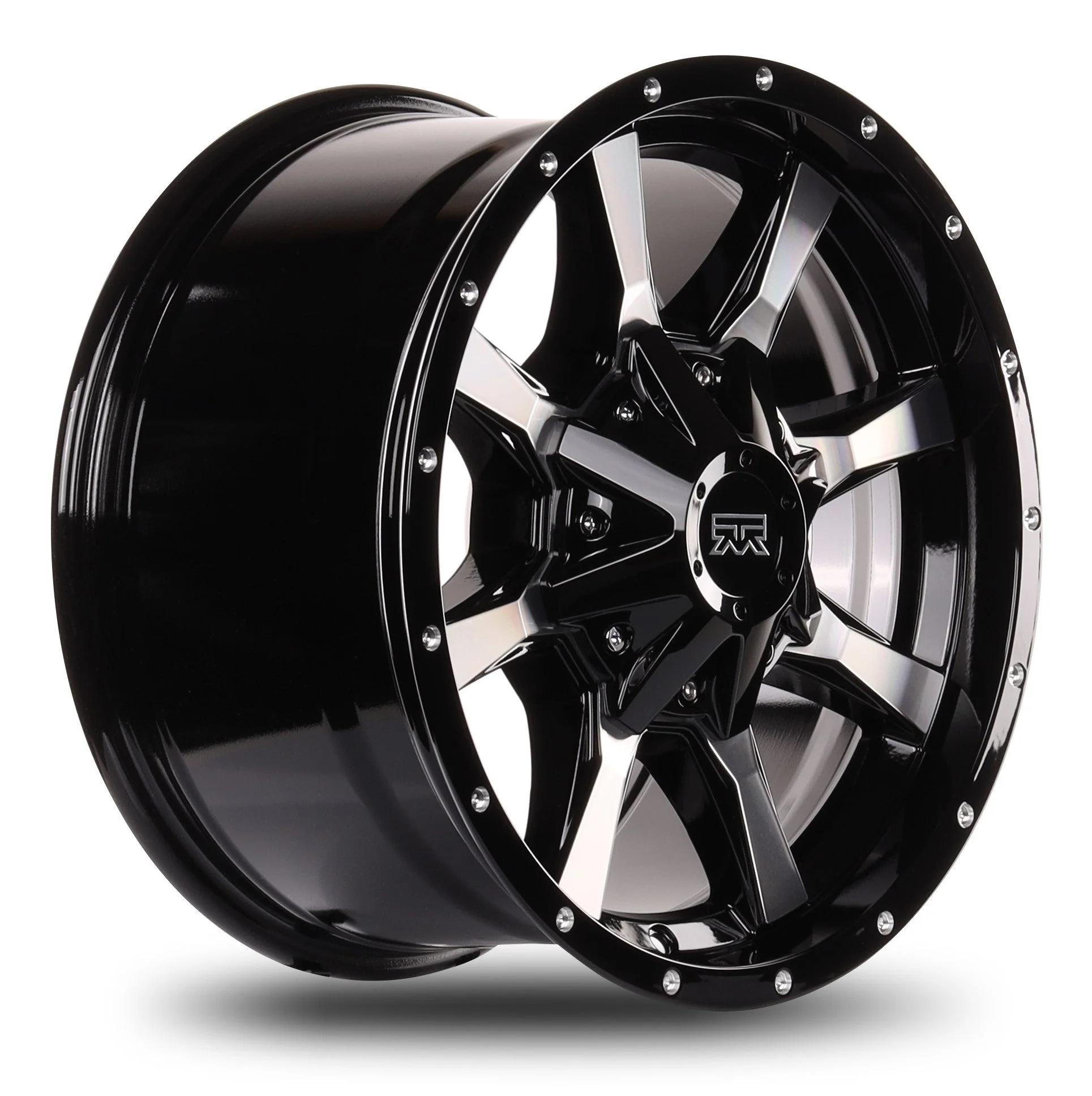 17x9 Mudder Trucker MT513 Black Machined 5x127 5x5 5x139.7 5x5.5 ET-12 Wheel - Image 3