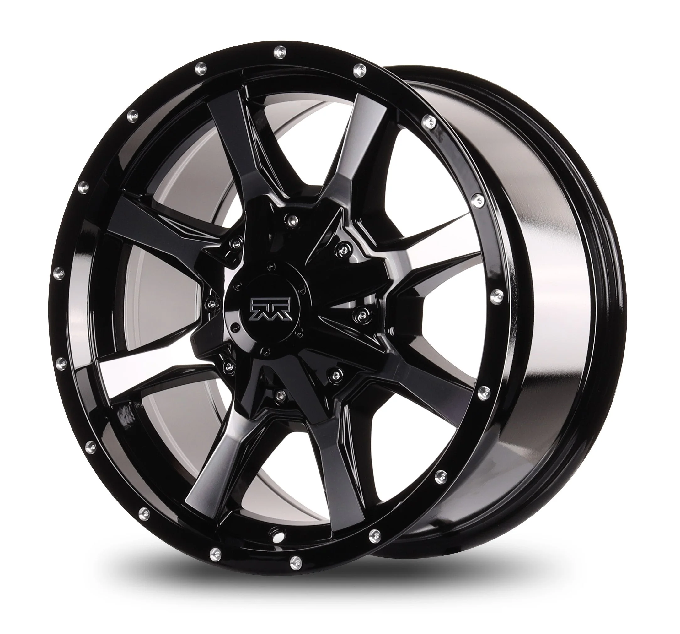 17x9 Mudder Trucker MT513 Black Machined 5x127 5x5 5x139.7 5x5.5 ET-12 Wheel - Image 4