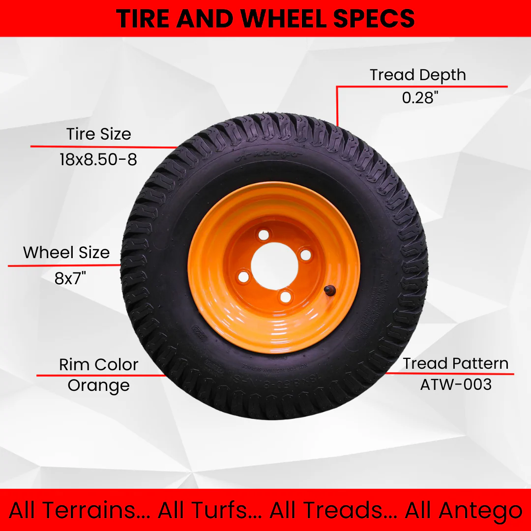 18x8.50-8 Scag SWZT Walk-behind 48” 52” 61” Rear Wheel Assemblies - Replaces 481867 (Set of 2) - Image 5
