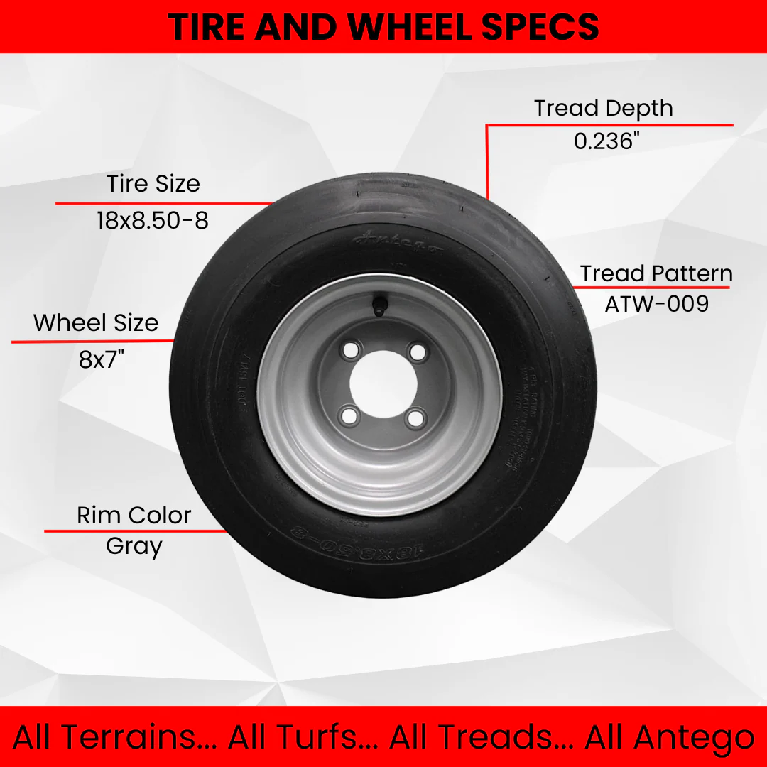 Set of Two 18x8.50-8 ATW-009 Gray Assemblies