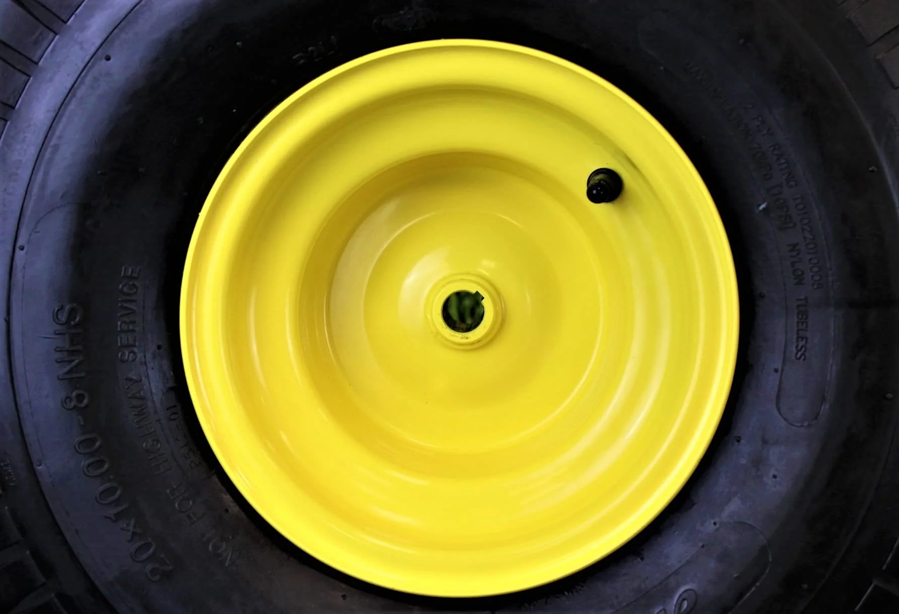 20x10.00-8 Tires with 8x7 John Deere Yellow Wheels 2 Ply for Lawn & Garden Mower Turf Tires (Set of 2) - Image 4