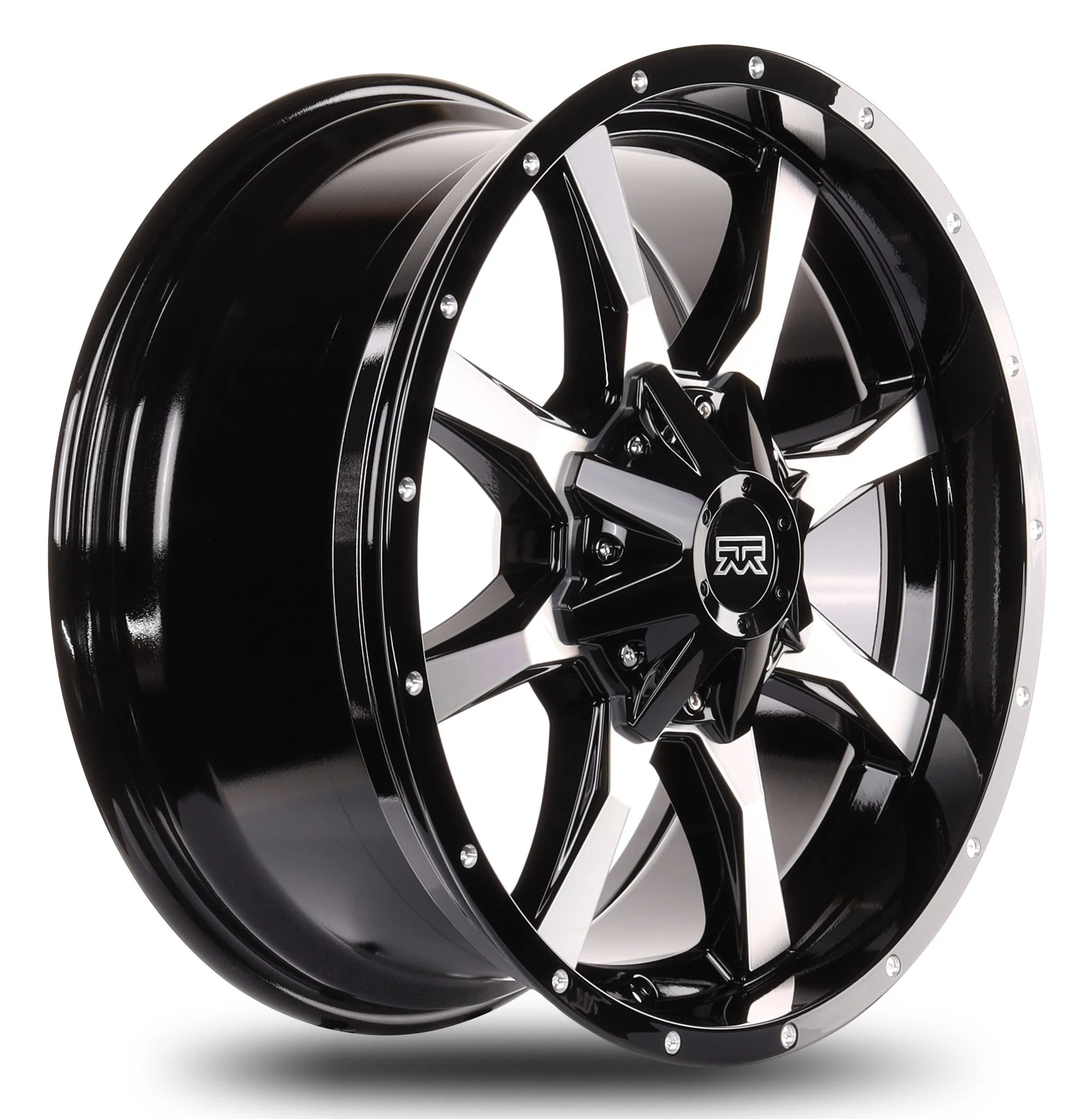 20x9 Mudder Trucker MT513 Breakover Black Machined 8x165 ET18 Wheel Rim - Image 4