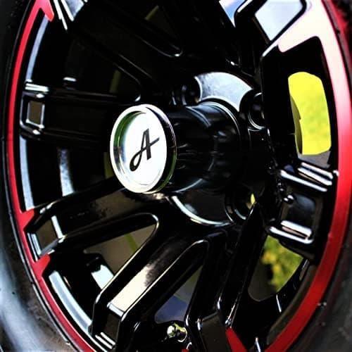 23x10.50-12 Glossy Black/Red Aluminum Golf Tire Wheel Assembly (Qty: 1) - Image 3