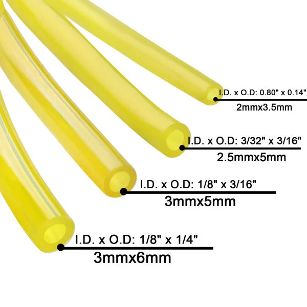 4 Sizes 4-Ft-Each Clear Fuel Line for 2-Stroke Small Engine Stihl Poulan Chainsaw Weedeater Trimmer Leaf Blower I.D.xO.D. 3/32 x 3/16 1/8 x 3/16 inch - Image 10