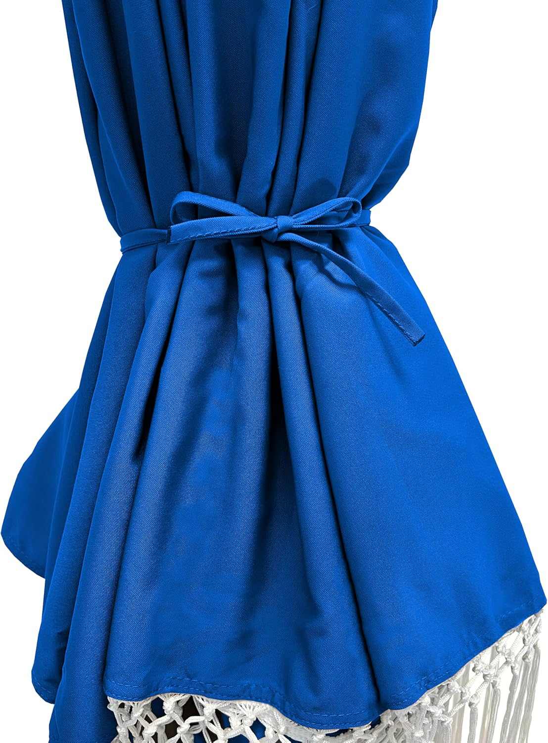 9ft 8 Ribs Replacement Umbrella Canopy w/ Tassels in Capri Blue (Canopy Only) - Image 8