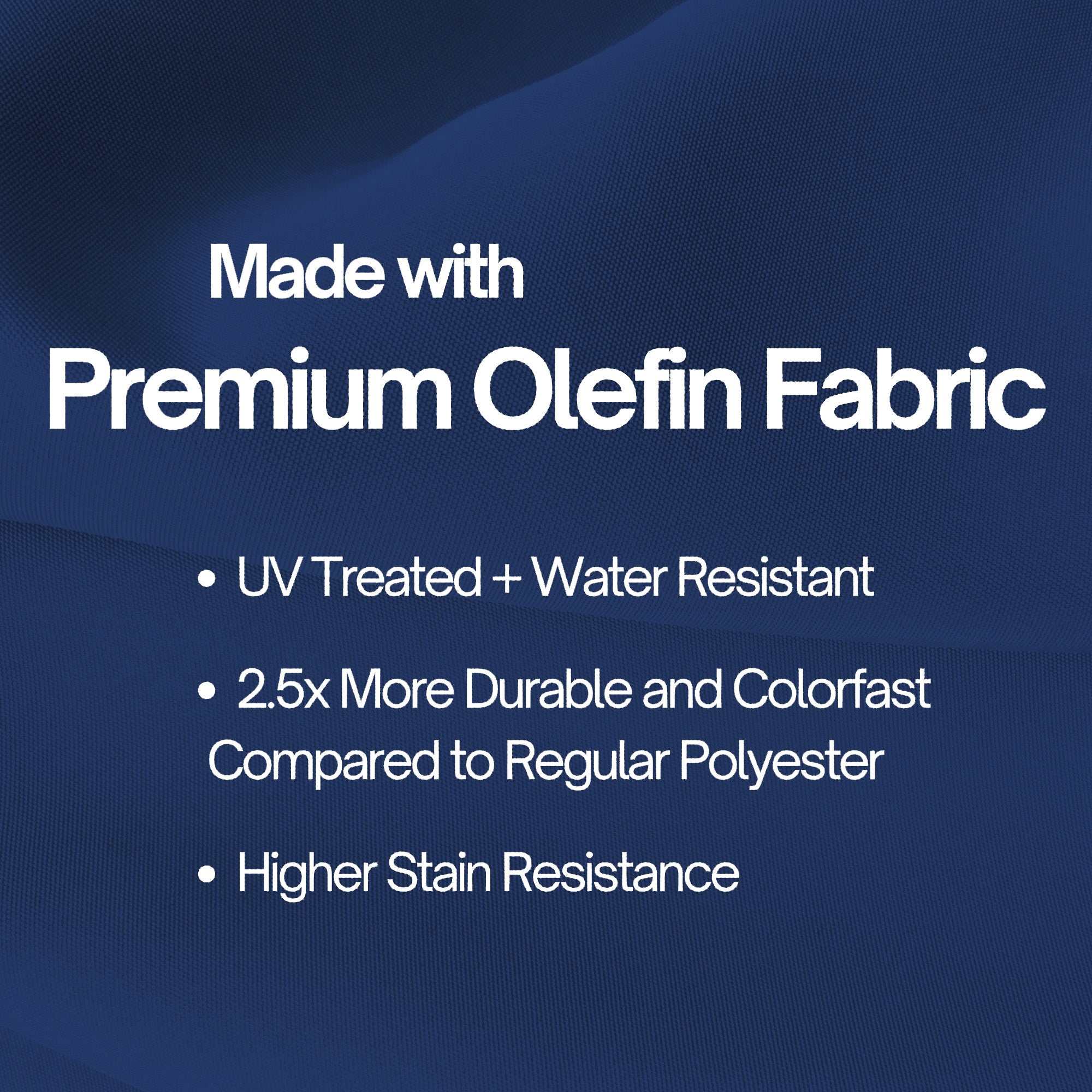9ft Market Patio Umbrella 6 Rib Replacement Canopy Navy Olefin - Image 3