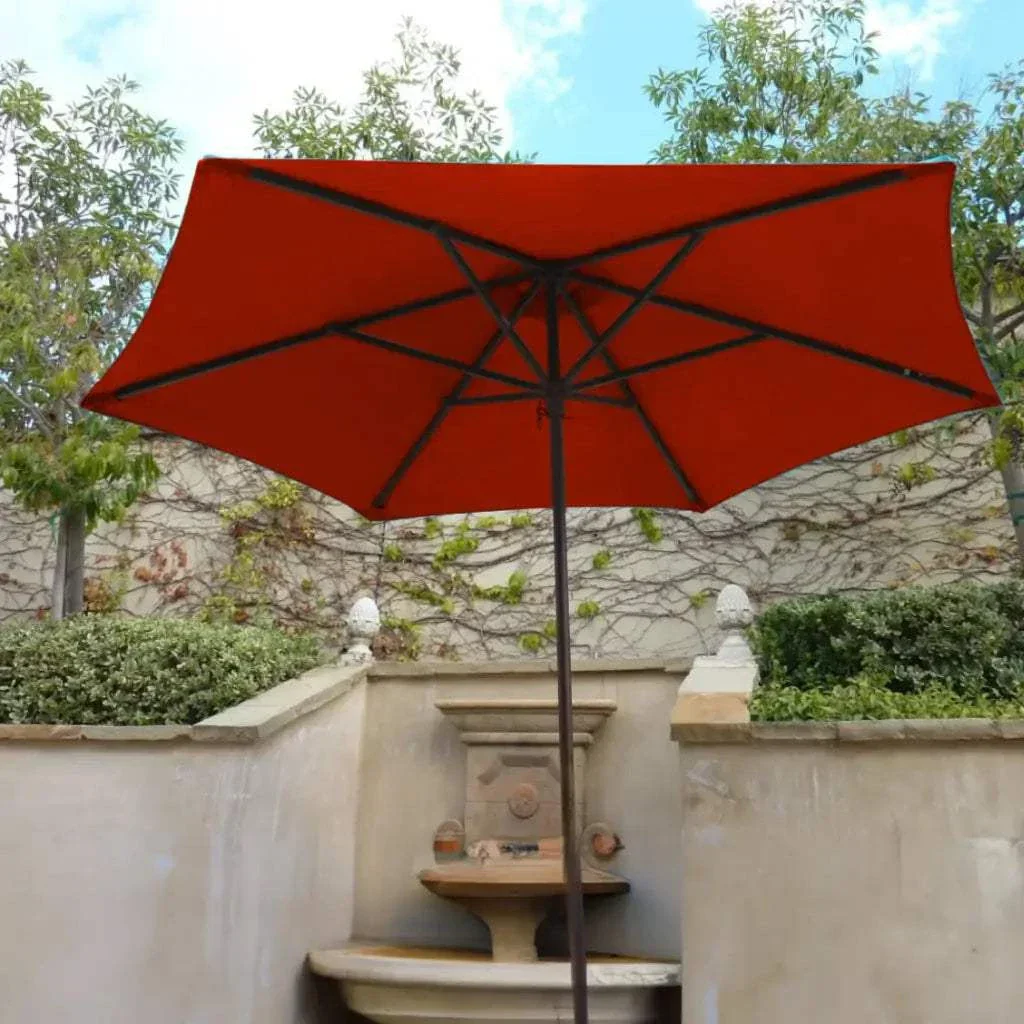 9ft Market Patio Umbrella 6 Rib Replacement Canopy Orange - Image 7