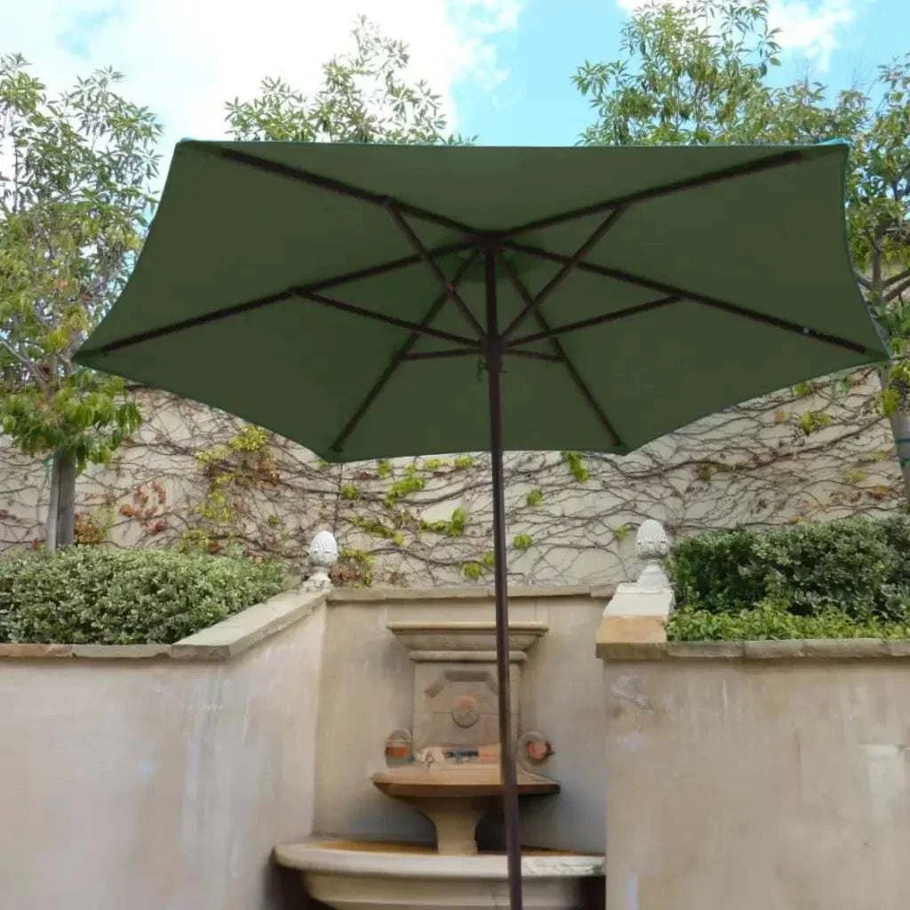 9ft Market Patio Umbrella 6 Rib Replacement Canopy Sage Green - Image 7