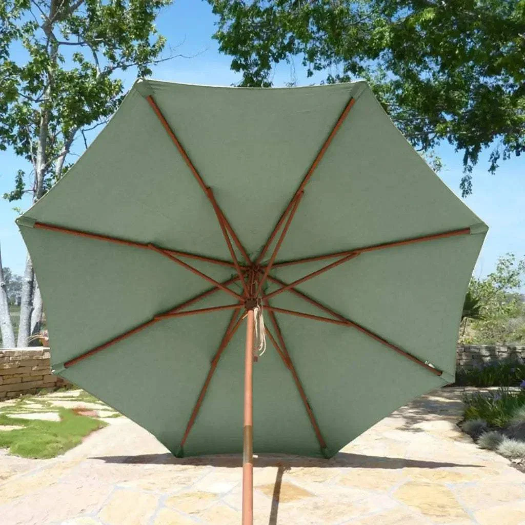 9ft Market Patio Umbrella 8 Rib Replacement Canopy Sage Green - Image 10