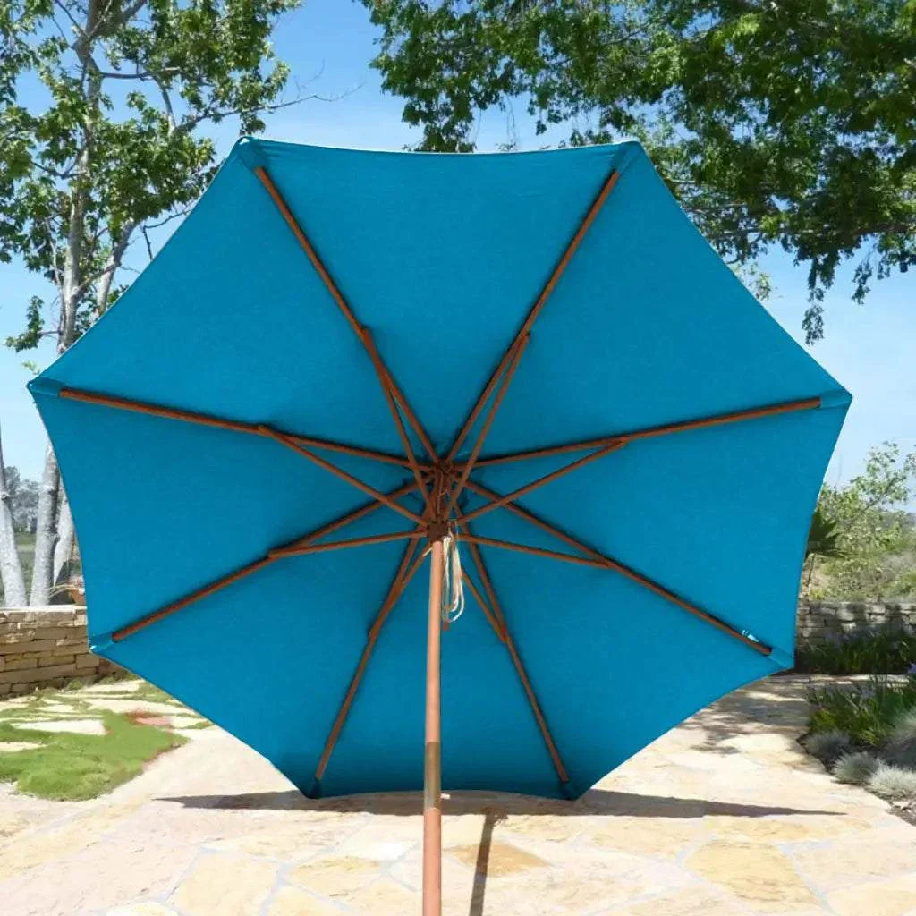 9ft Market Patio Umbrella 8 Rib Replacement Canopy Teal - Image 7
