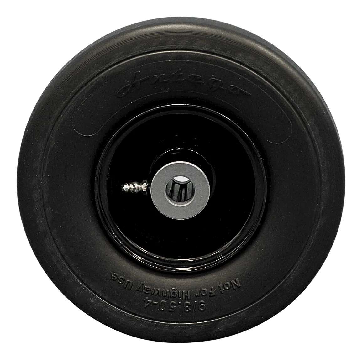 9x3.50-4 Flat Free Tire and Wheel Assemblies - Fits GRAVELY 45205, 3.25" Hub, 3/4" Caged Roller Bearings (Qty: 1)