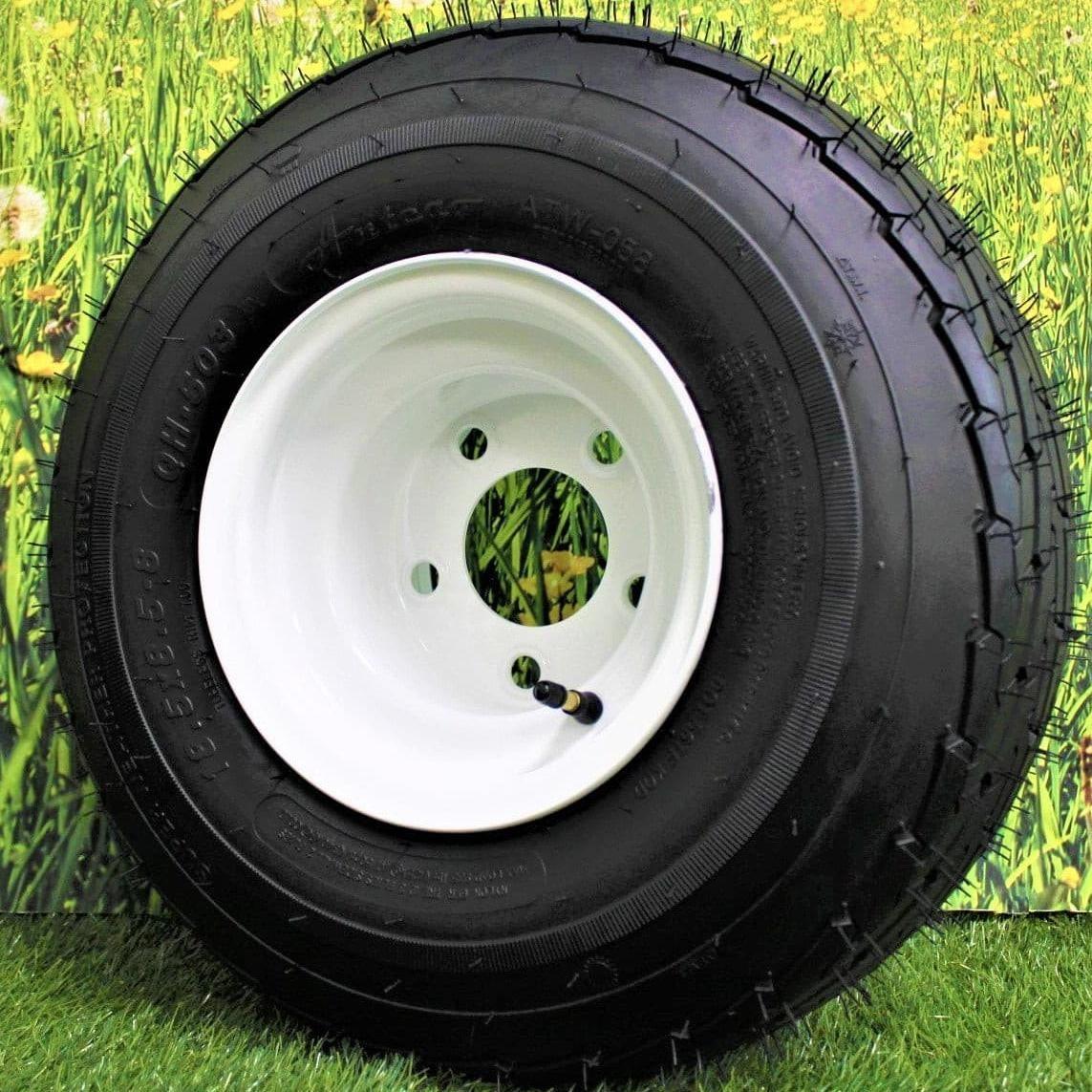 Antego 5-hole 8" x 7" (1 Assembly) White Trailer Wheel & Tire 215/60-8 (18.5x8.50-8)
