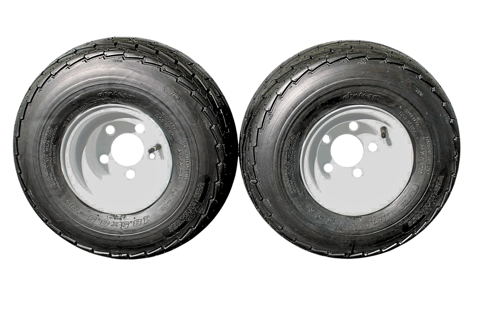 Antego 5-hole 8" x 7" White Trailer Wheel & Tire 215/60-8 (18.5x8.50-8) 6ply
