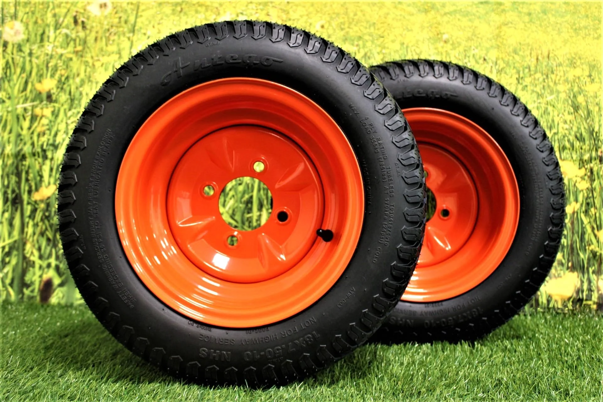 Antego Tire & Wheel (Set of 2) 18x7.50-10 | Perfect Fit for Kubota OEM Part #K3001-17300 - Image 2