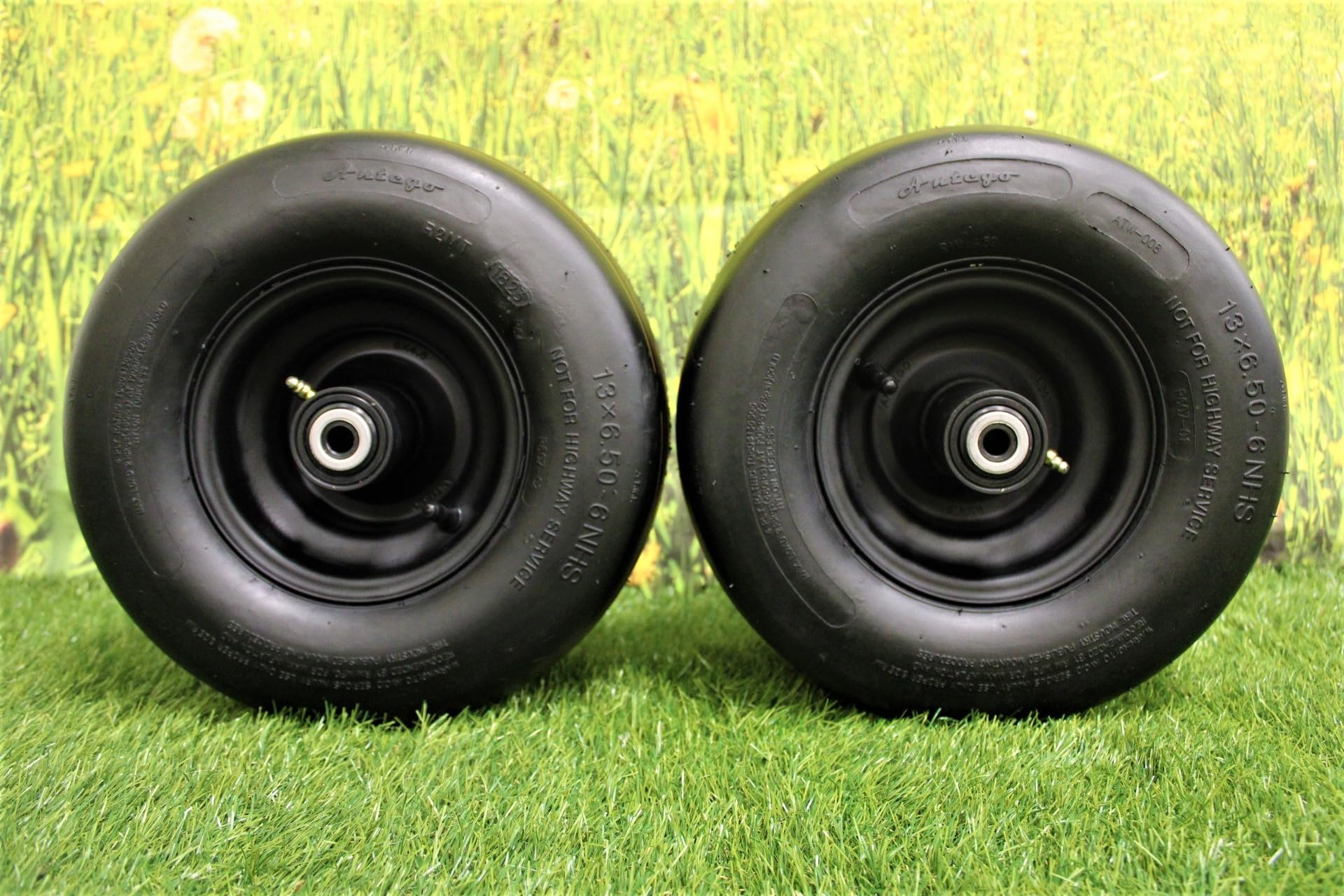 Antego Tire & Wheels - OEM Match or Greenworks 3420072337 13x6.50-6 Tire Wheel Assembly (Set of 2) | Fits Greenworks Crossover 42"… - Image 2