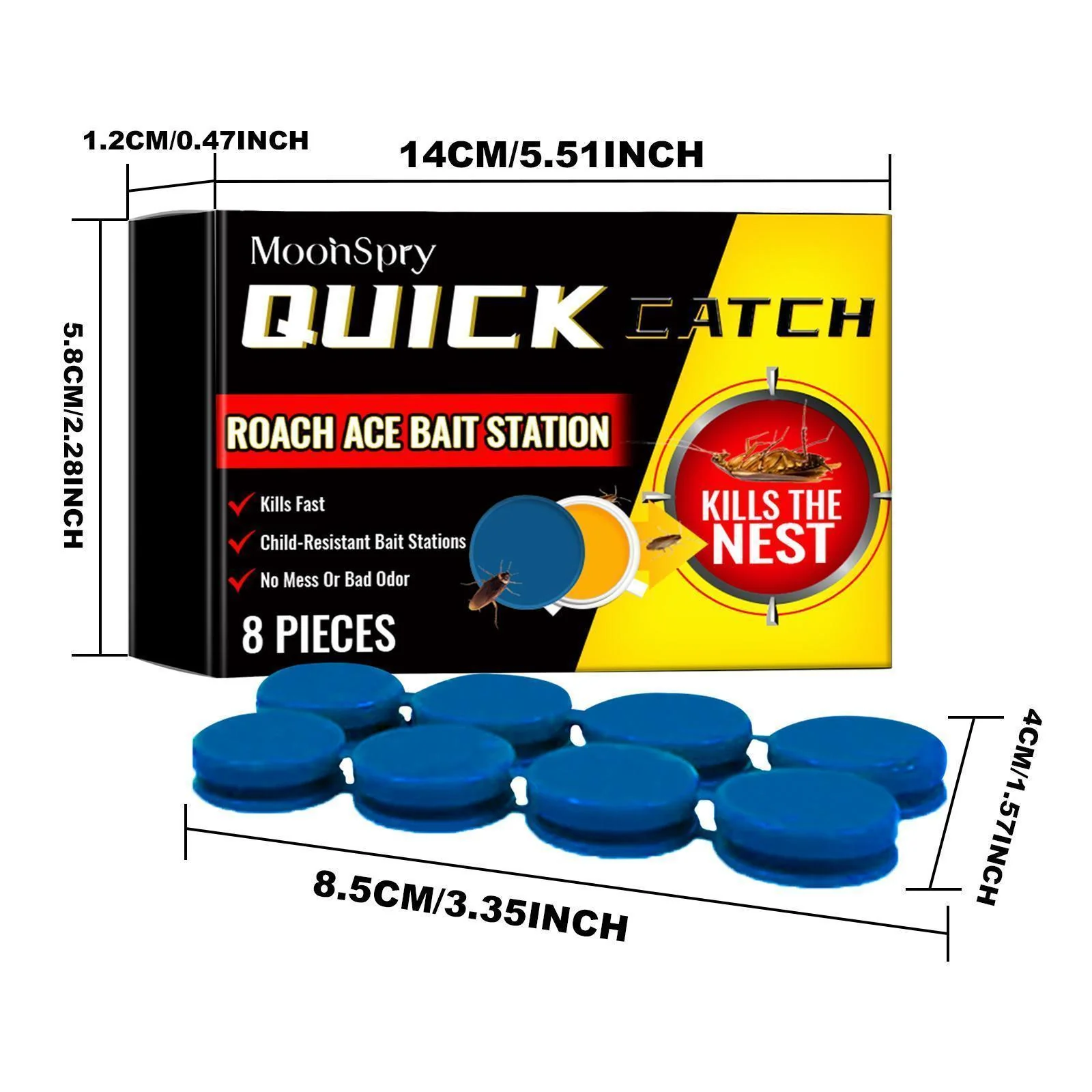 Cockroach Killer Star Bait Station Pest Control USA Warehouse 🇺🇸