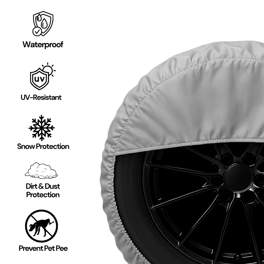 Deluxe tire/wheel covers fits tire 36.5"- 41" dia. for RV's, Travel Trailers, Toy Haulers, 5th wheel trailers, Truck, Van, SUV (Set of 4) - Image 5