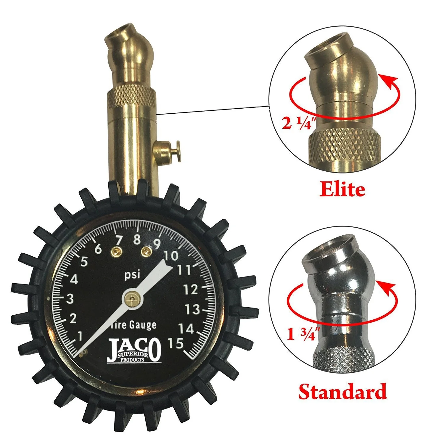 Elite® Low Pressure Tire Gauge - 15 PSI - Image 4