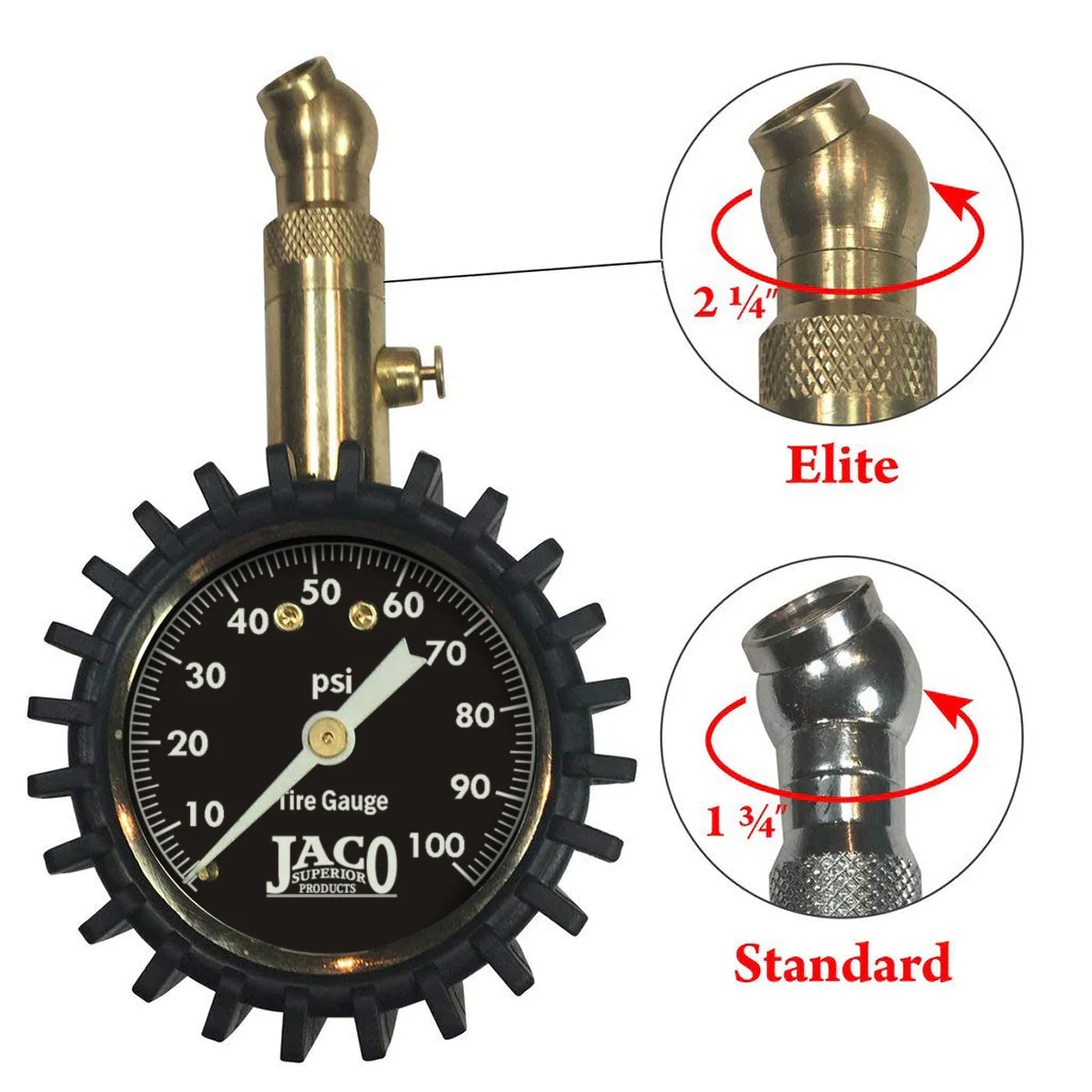 Elite® Tire Pressure Gauge - 100 PSI - Image 3