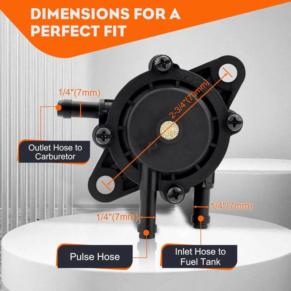 Fuel Pump Kit for 24 393 16-S John Deere LG808656 Honda 16700-Z0J-003 Kawasaki 49040-7001  BS 808656 807429 491922 691034 Engine Lawn Mower - Image 2