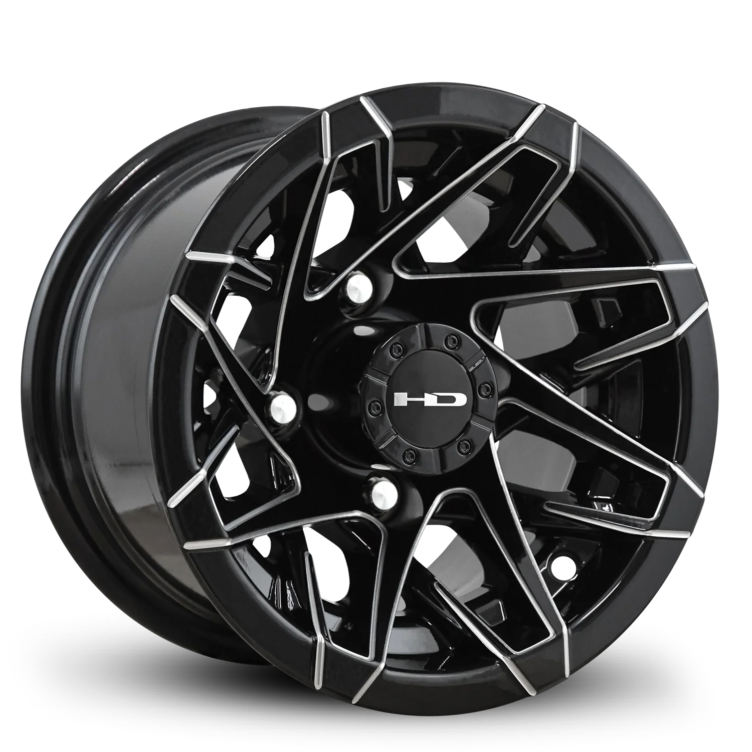 HD Golf Canyon 10x7 -14 4x101.6mm 68.2mm Gloss Black/Milled Edge