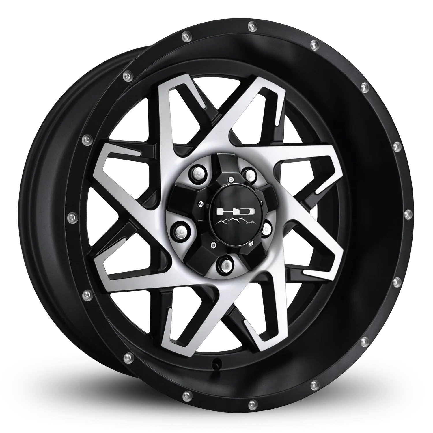 HD Offroad Caliber 20x10 -25 5x127/5x139.7mm 78.1mm Satin Black/Machined Face