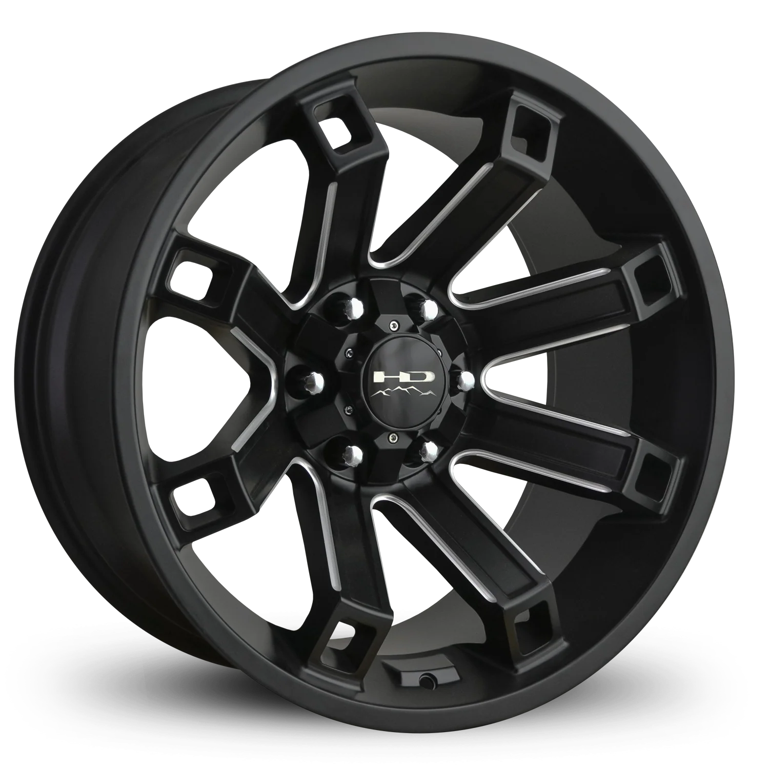 HD Offroad Hollow Point 20x10 -35 6x135/6x139.7mm 106.2mm Satin Black/Milled Edge