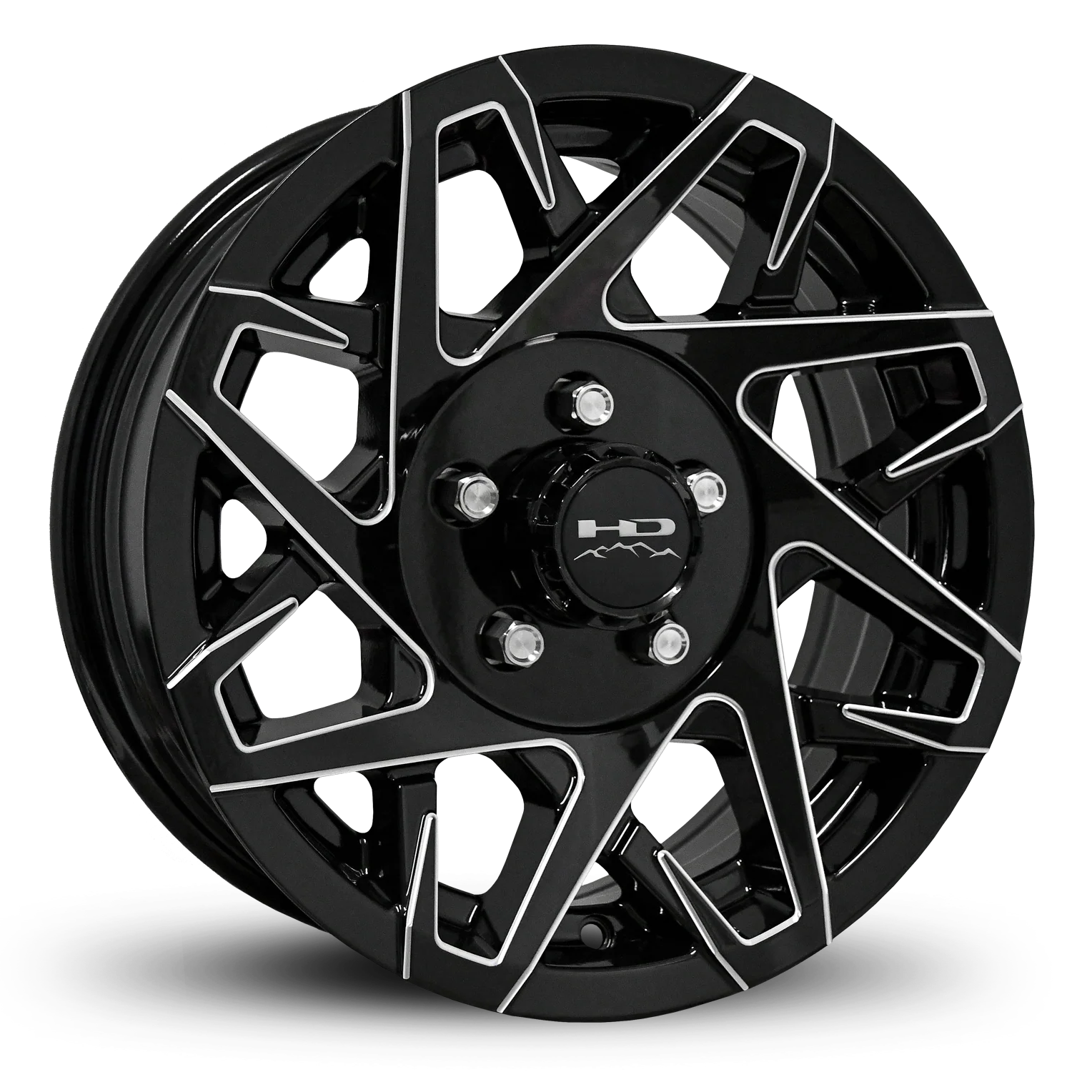 HD Trailer Canyon 15x6 +0 5x114.3mm 83mm Gloss Black/Milled Edge