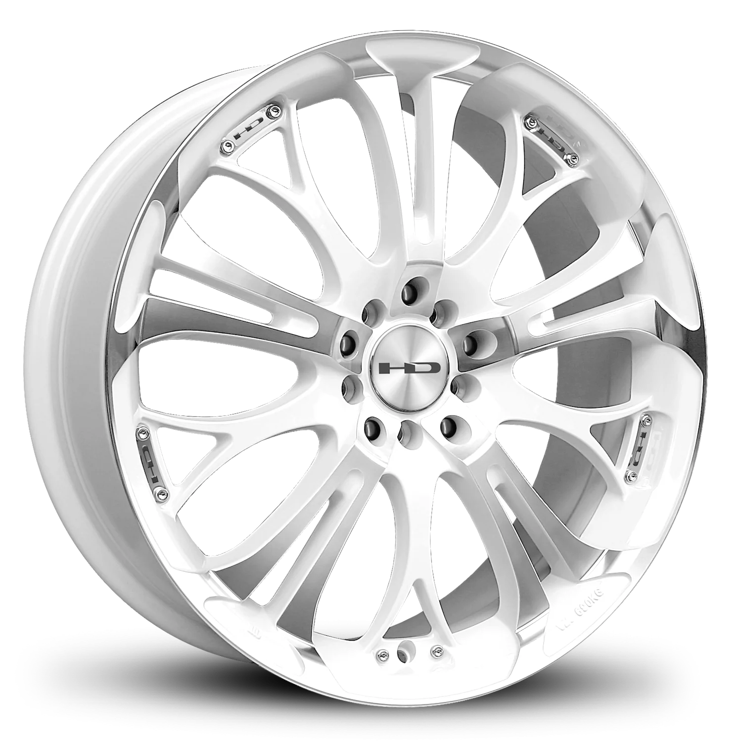 HD Wheels Spinout 18x7.5 +35 5x112/5x114.3mm 73.1mm Gloss White/Machined Face