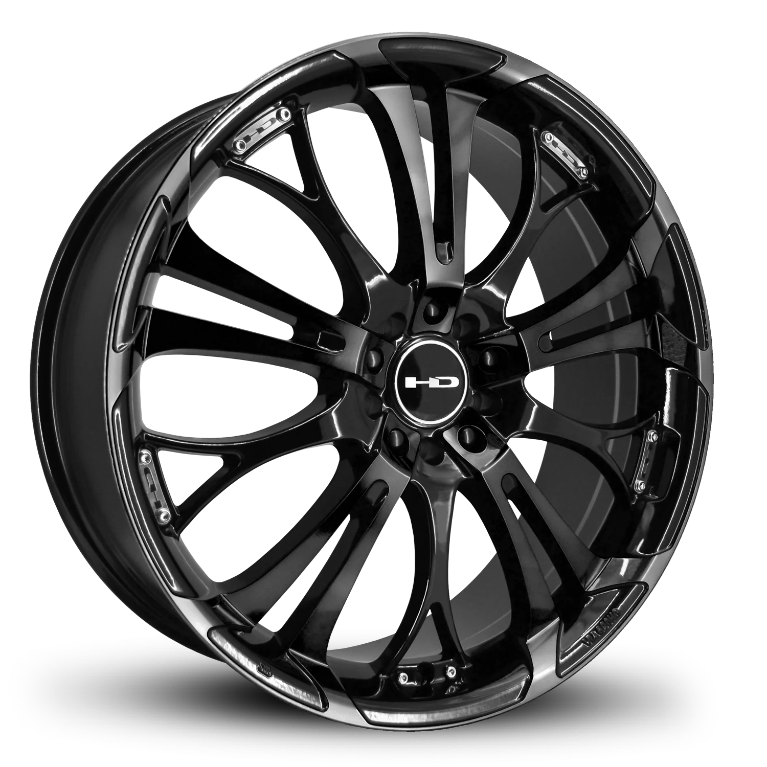 HD Wheels Spinout 20x8 +20 5x115/5x120mm 74.1mm Gloss Black