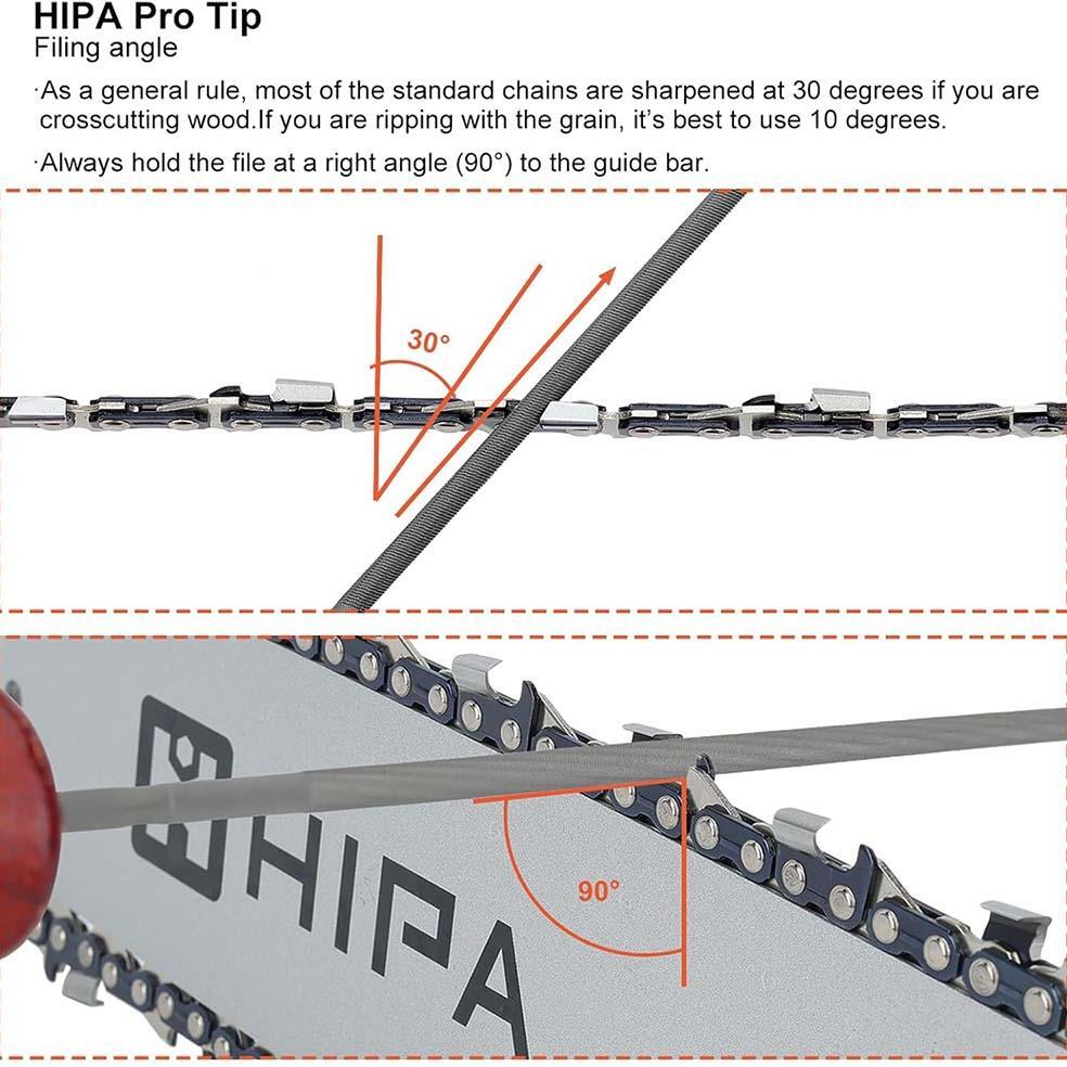 Hipa 12-Pack 3/16 inch 4.8mm Round Chainsaw Chain Sharpening Files to Sharpen .325 Pitch inch Saw Chains Replace for Oregon 70503 - Image 10