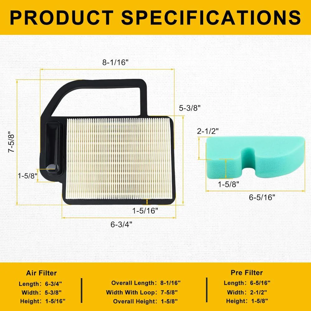 Hipa 20-083-02-S 20-083-04-S 20-083-06-S Air + 20-083-03-S Pre Filter For Kohler SV470-SV620 Engine LTX1040 LTX1045 LT1045 LTX1042 Mower - Image 5