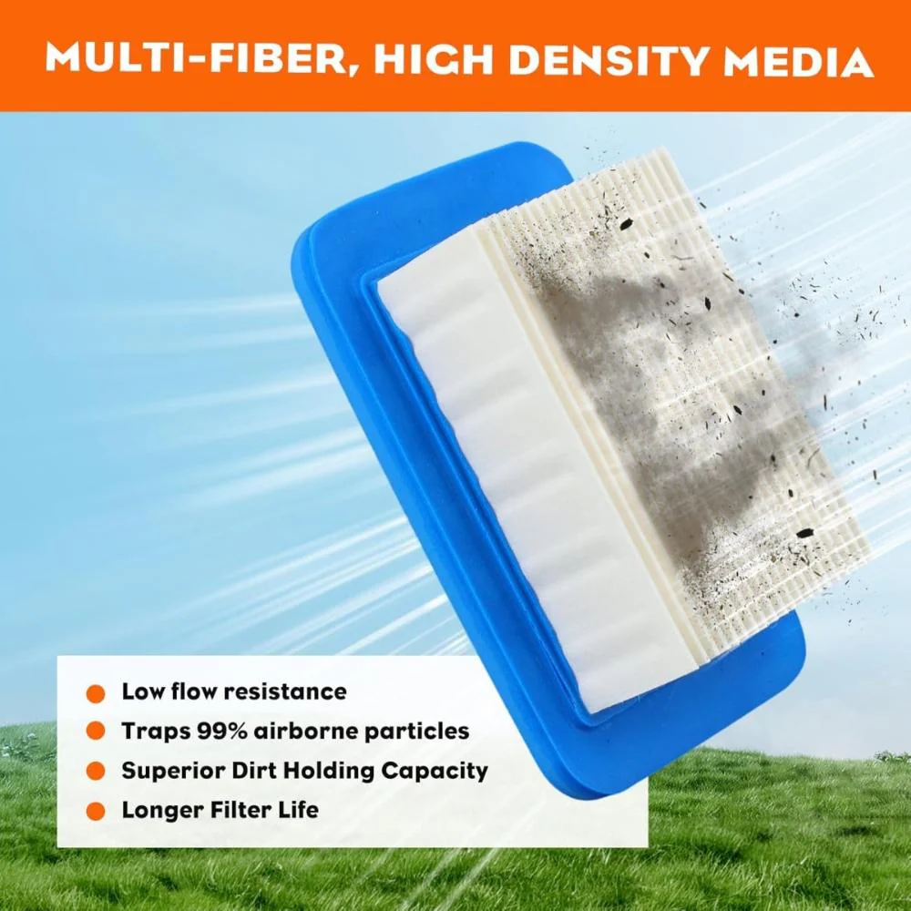 Hipa 5-Pack Air Filters For Echo PB-580T PB-500 PB-500H PB-500T PB-580H 50.8cc Leaf Blowers Replace A226000032 A226000031 - Image 3