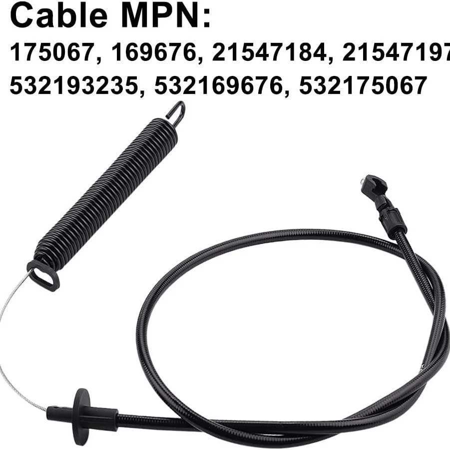 Hipa 532169676 Deck Clutch Cable for Craftsman 917270750 Lawn Tractor Husqvarna LT1000 LT2000 LT16542 42 inch Riding Lawn Mower Replaces 169676 175067 - Image 2