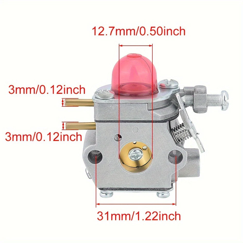 Hipa 753-06190 Carburetor Carb For Murray 16" Straight Shaft Trimmer Craftsman 25cc Weedeater - Image 4