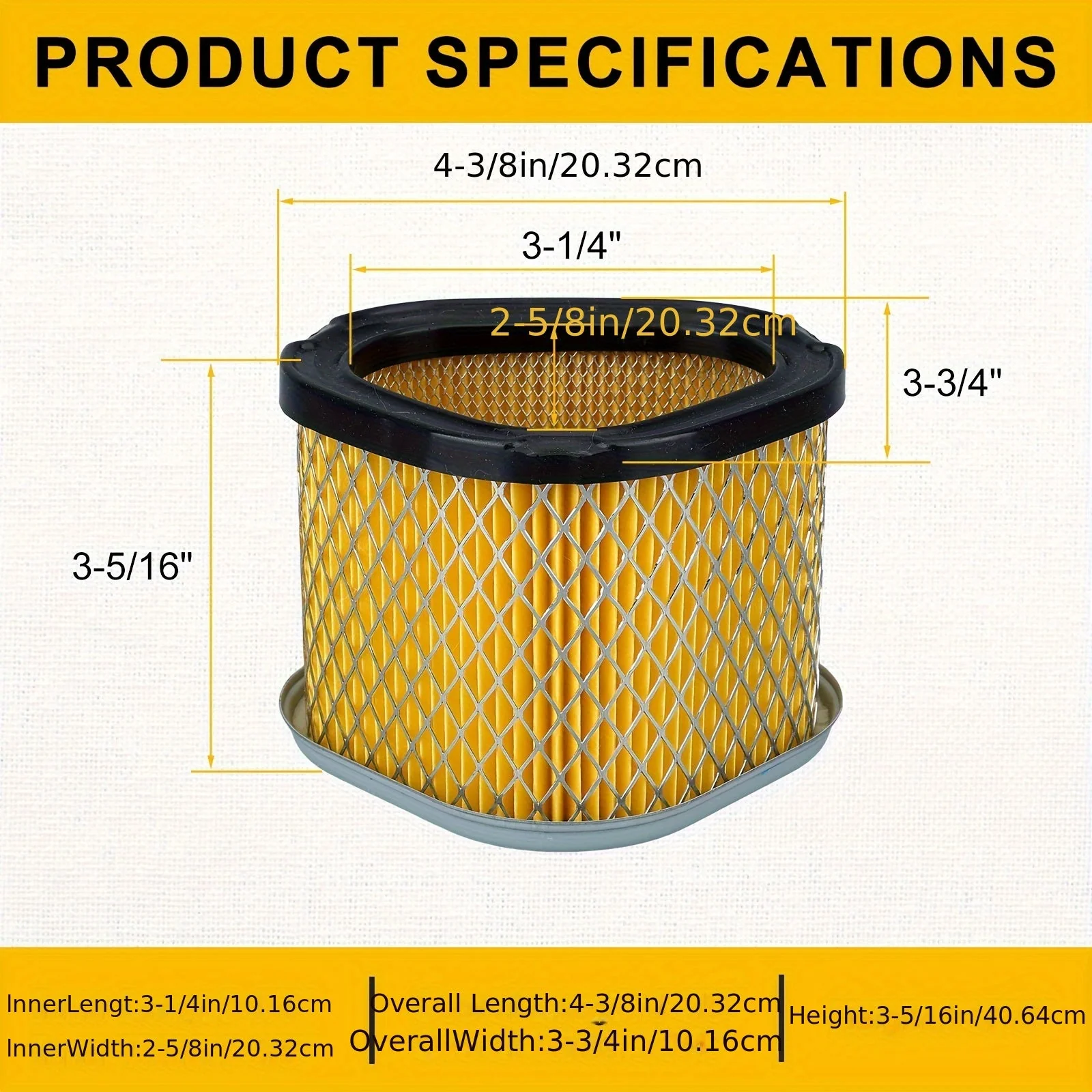 Hipa Air Filter Kit For John Deere L110 LT160 LX266 7G18 Engine - Image 4