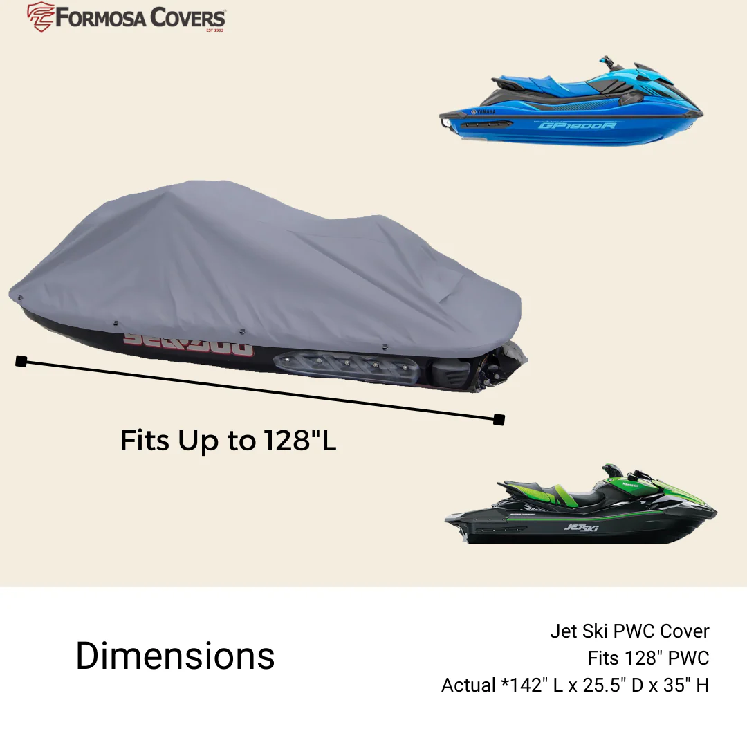 Jet Ski Personal Watercraft Cover fits up to 128"L - Image 4