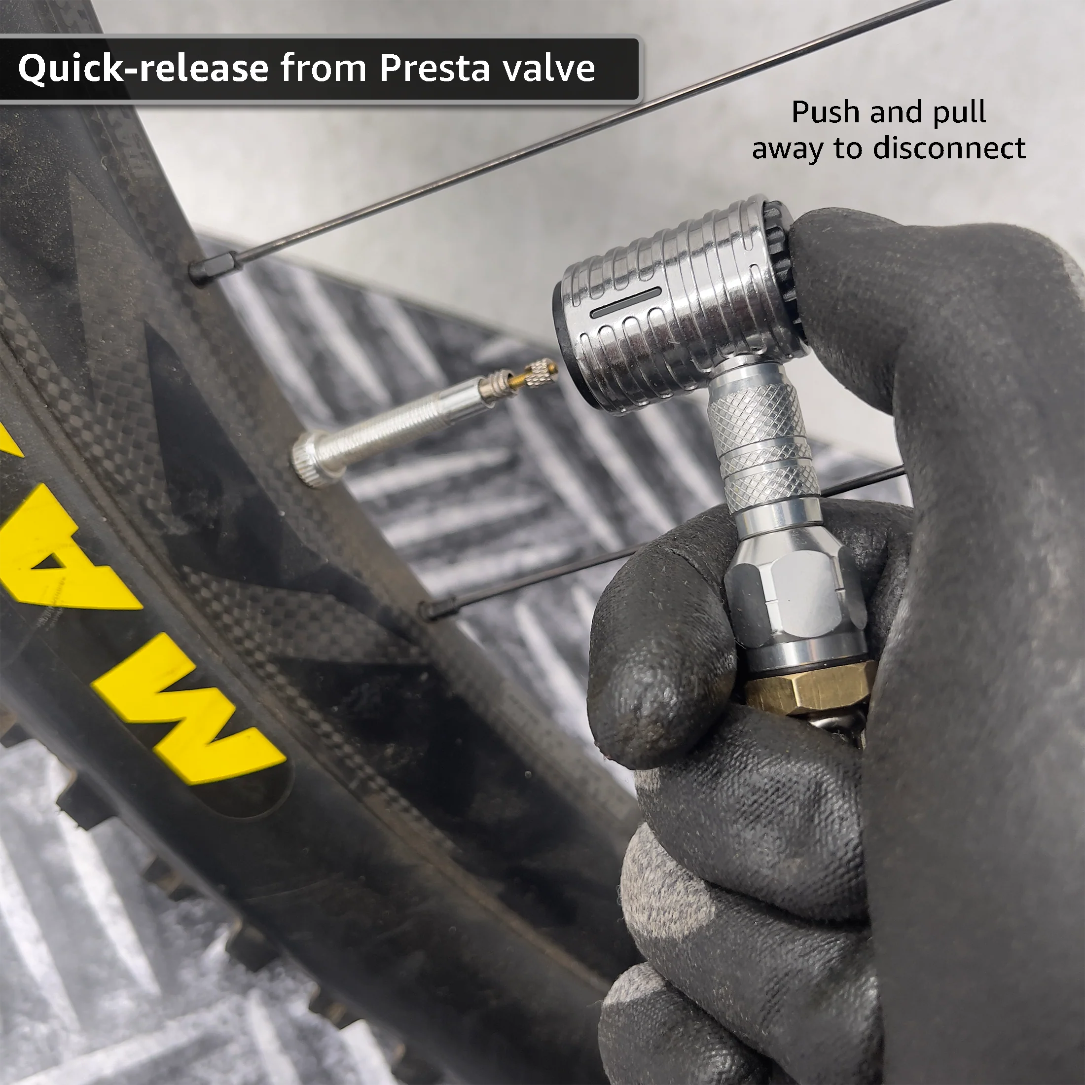 Lightning™ XP Locking Presta Air Chuck for Bike Tires - 1/4" F-NPT (Presta Valves) - Image 3