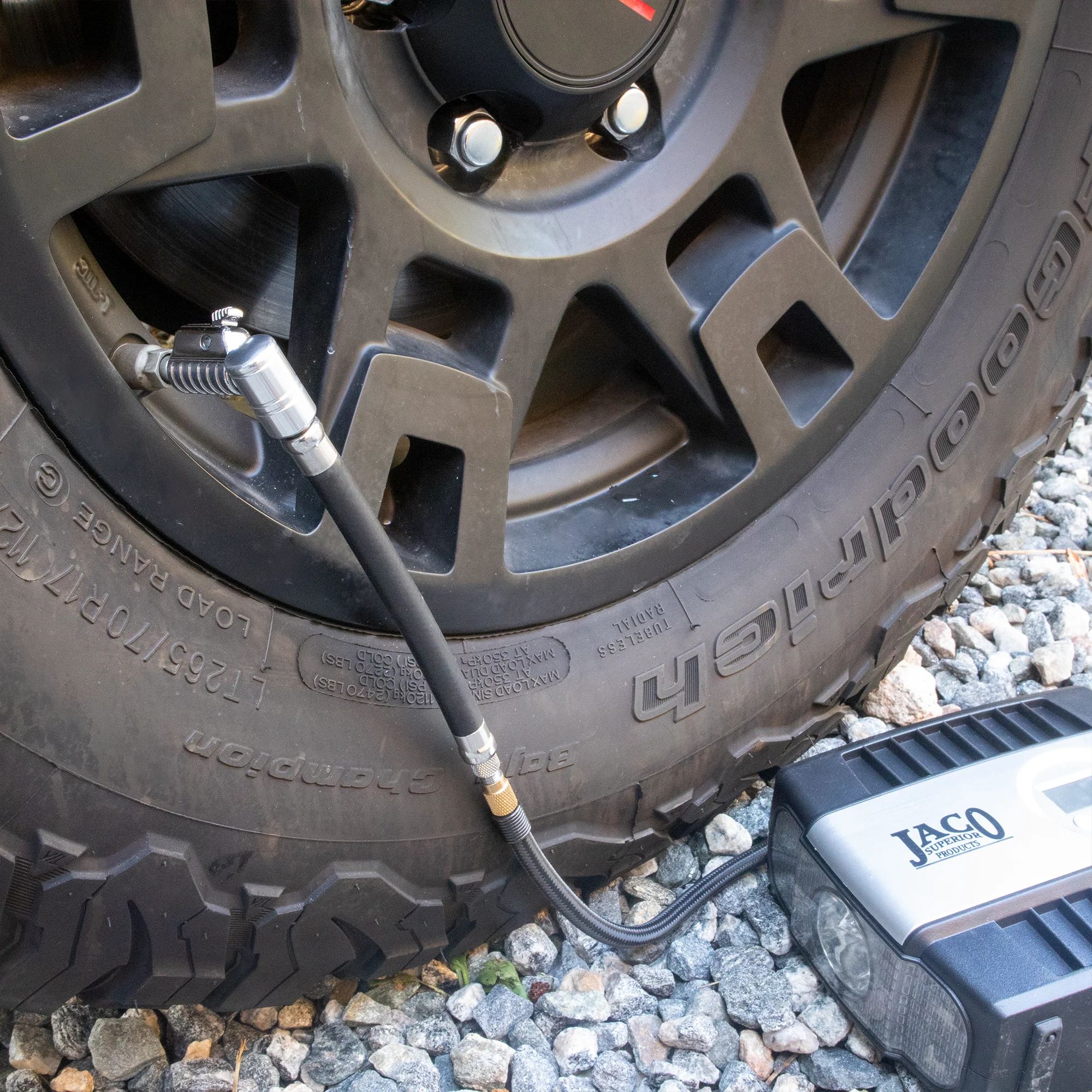 Lightning L2X Tire Inflator Hose Extension Self-Locking Nozzle | Patented Lock-on Air Hose Adapter for Tire Pumps (Open Flow) - Image 9